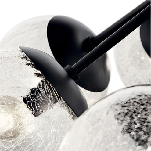 Silvarious 12 Light Black Chandelier/Semi Flush Ceiling Light